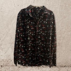 2083 GXG Men’s Long Sleeve Button Down Geometric Design Shirt Size Large